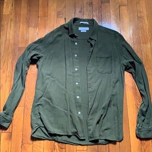 UO green flannel shirt